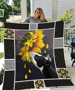 Cows And Sunflowers Pattern Sunflower Lo Quilt Blanket Bedding Set