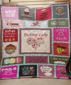 Crazy Baking Lady Quilt Blanket Bedding Set for Home Décor