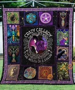 Crazy Cat Lady, Wicca Quilt Blanket Bedding Set