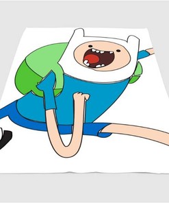 Crazy Finn Adventure Time Sherpa Fleece Blanket Gifts for Family, for Couple
