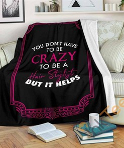Crazy Hair Stylist Sherpa Fleece Blanket Gifts for Family, for Couple
