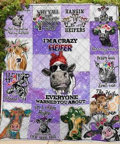 Crazy Heifer Quilt Blanket Bedding Set