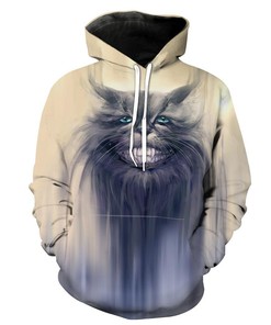 Creepy Grey Cat Cat Hoodie 3D