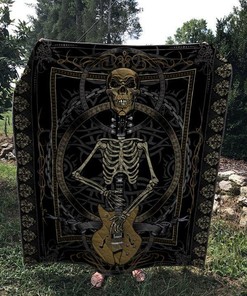 Creepy Guitar Quilt Blanket Ver.2
