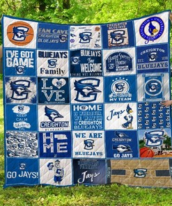 Creighton Bluejays Quilt Blanket Bedding Set for Home Décor