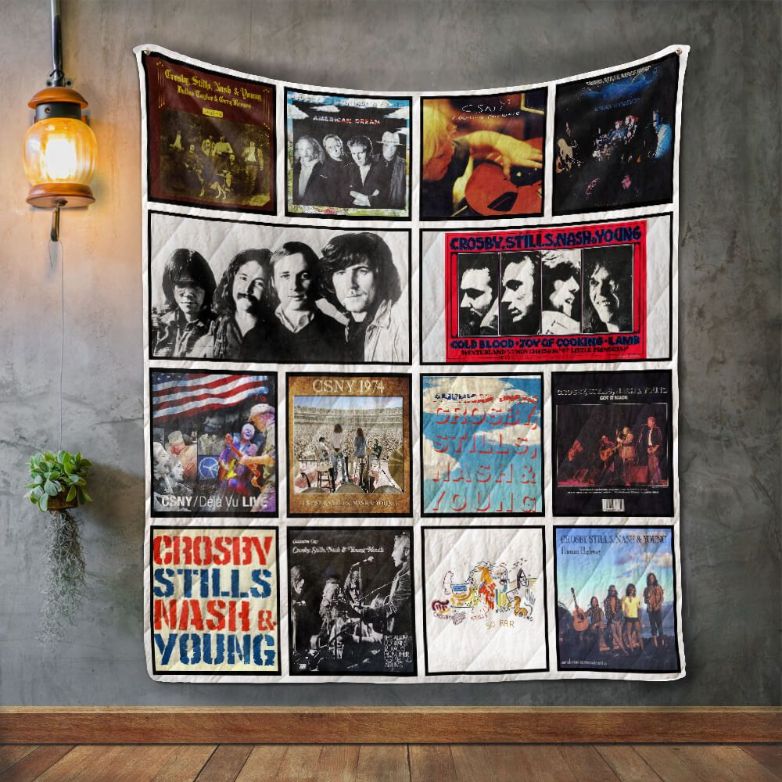 Crosby, Stills, Nash And Young Album Quilt Blanket