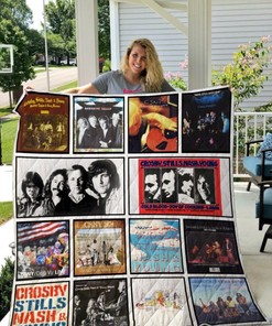 Crosby Stills Nash And Young Quilt Blanket Bedding Set