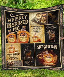 Crown Royal Whiskey Inspired Me Funny Gift Idea Quilt