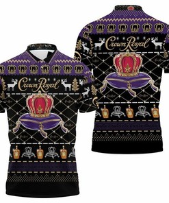 Crown Royal Whisky Wine Ugly Christmas 3d Jersey 3D All Over Print Polo Shirt