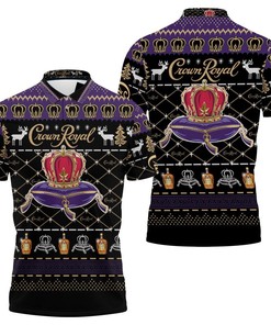 Crown Royal Whisky Wine Ugly Christmas 3d Jersey Polo Shirt All Over Print Shirt 3d T-shirt