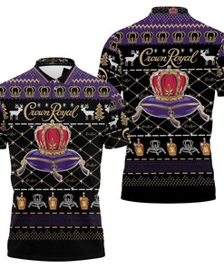 Crown Royal Whisky Wine Ugly Christmas 3d Polo Shirt Jersey All Over Print Shirt 3d T-shirt