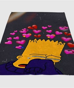Cry Simpson Sherpa Fleece Blanket Gifts for Family, for Couple