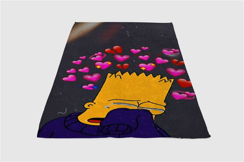 Cry Simpson Sherpa Fleece Blanket Gifts for Family, for Couple