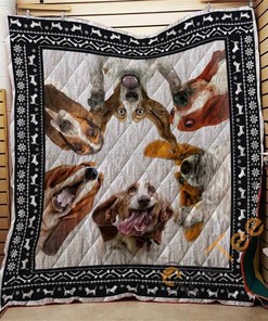Cuddle Up with Your Basset Hound: Personalized Basset Hound Quilt Blanket Bedding Set