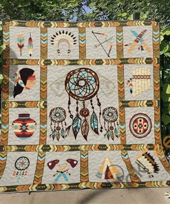 Cultural Heritage: Native American Quilt Blanket Bedding Set with Pillowcases