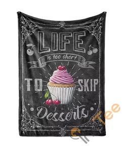 Cupcake Passion Portrait Sherpa Fleece Blanket Gifts for Family, for Couple