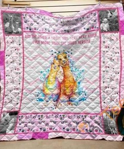 Custom Alpaca Mama Quilt Blanket Bedding Set for Nature Enthusiasts
