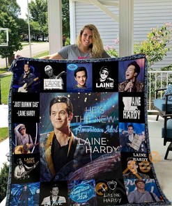 Custom Laine Hardy Quilt Blanket Bedding Set for Music Fans