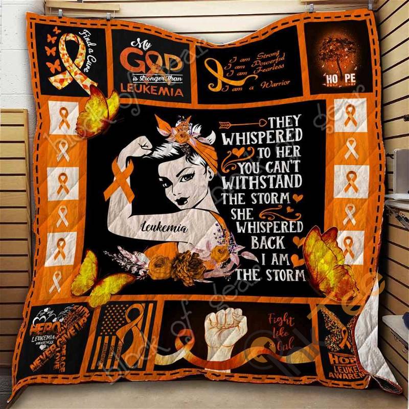 Custom Leukemia Warrior Quilt Blanket Bedding Set