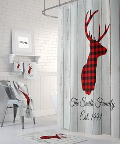 Custom Personalized Shower Curtain, Rustic Country Farmhouse Bathroom Decor