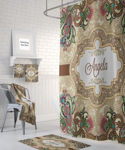 Custom Personalized Shower Curtain Vintage floral