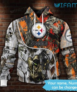 Custom Pittsburgh Steelers Hoodie 3D Wildfire Death Hunting Steelers Gift