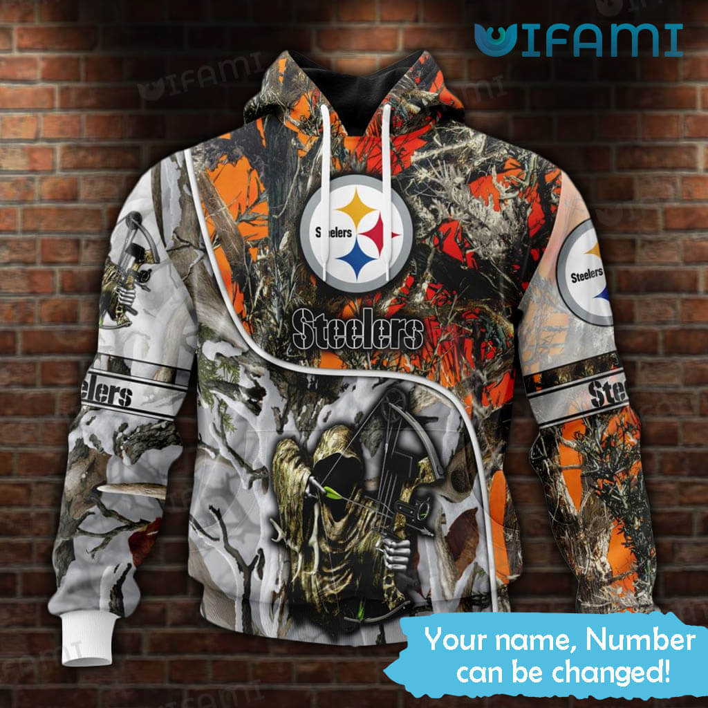 Custom Pittsburgh Steelers Hoodie 3D Wildfire Death Hunting Steelers Gift