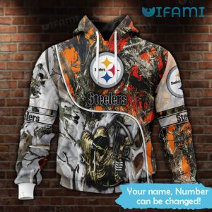 Custom Pittsburgh Steelers Hoodie 3D Wildfire Death Hunting Steelers Gift - Image 2
