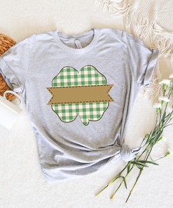 Custom St Patricks Day Shirt, Custom Clover Shirt, Custom Name Lucky Clover Leaf Shirt, Unisex St Patricks Day Gift