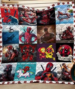 Customizable Deadpool Quilt Blanket And Bedding Set