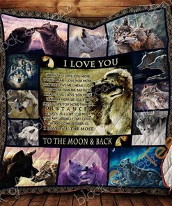 Customizable I Love You To The Moon And Back Quilt Blanket Bedding Set with Pillowcases