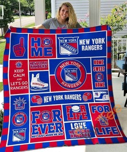 Customizable New York Rangers Quilt Blanket Bedding Set for Sports Fans