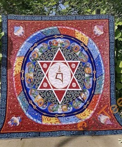 Customizable Pagan Calendar Quilt Blanket Bedding Set with 2 Pillowcases