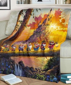 Cute 7 Dwarfs Best Seller Fleece Blanket Gift For Fan, Quilt Blanket Bedding Set Gift