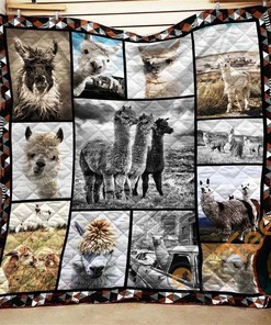 Cute Alpaca Quilt Blanket Bedding Set