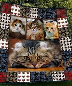 Cute American Curl Cat Pet Lover Quilt Blanket Bedding Set