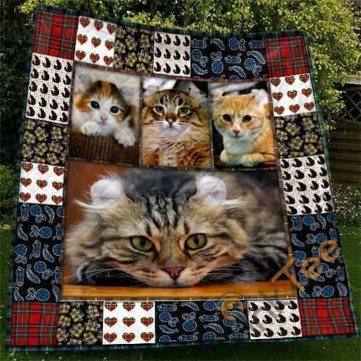 Cute American Curl Cat Pet Lover Quilt Blanket Bedding Set