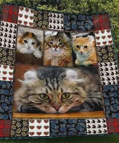 Cute American Curl Cat Quilt Blanket Bedding Set