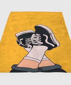 Cute Background Sherpa Fleece Blanket Gifts for Family, for Couple