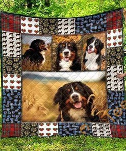 Cute Bernese Mountain Dog Pets Dog 3D Quilt Blanket Bedding Set