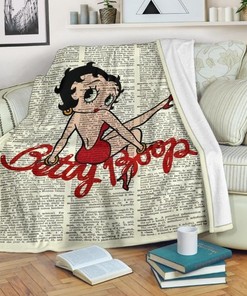 Cute Betty Boop Fleece Blanket Gift For Fan, Quilt Blanket Bedding Set Gift75