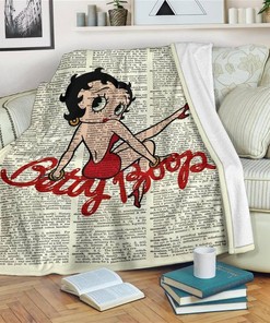 Cute Betty Boop Sherpa Fleece Blanket Gifts for Family, for Couple
