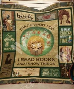 Cute Books I Read Books And I Know Quilt Blanket Bedding Set