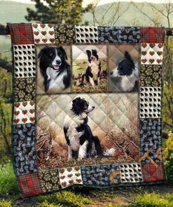 Cute Border Collie Pets Dog Lovers Quilt Blanket Bedding Set