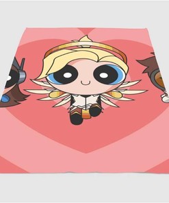 Cute Character The Powepuff Girls Sherpa Fleece Blanket Gifts for Family, for Couple