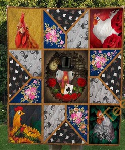 Cute Chicken Quilt Blanket Bedding Set
