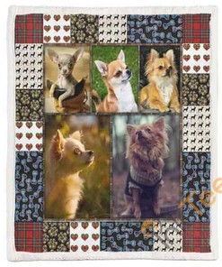 Cute Chihuahua Pets Dog 3D Quilt Blanket Bedding Set