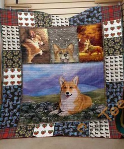 Cute Corgi Pets Dog Quilt Blanket Bedding Set
