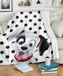 Cute Dalmatian Dog Lover Sherpa Fleece Blanket Gifts for Family, for Couple