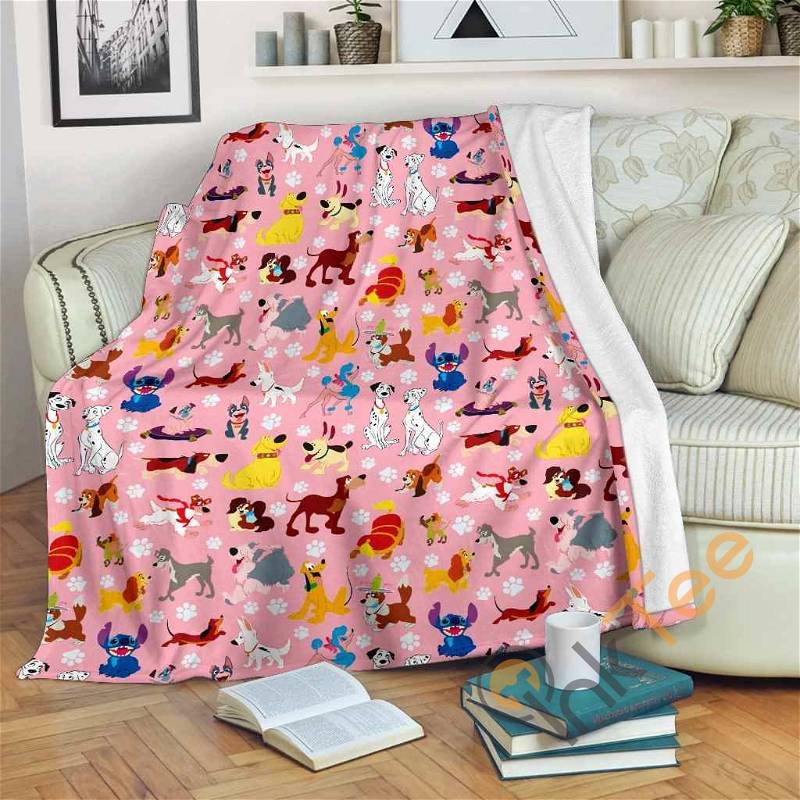 Cute Disney Dog Sherpa Blanket Fleece Blanket Funny Gifts